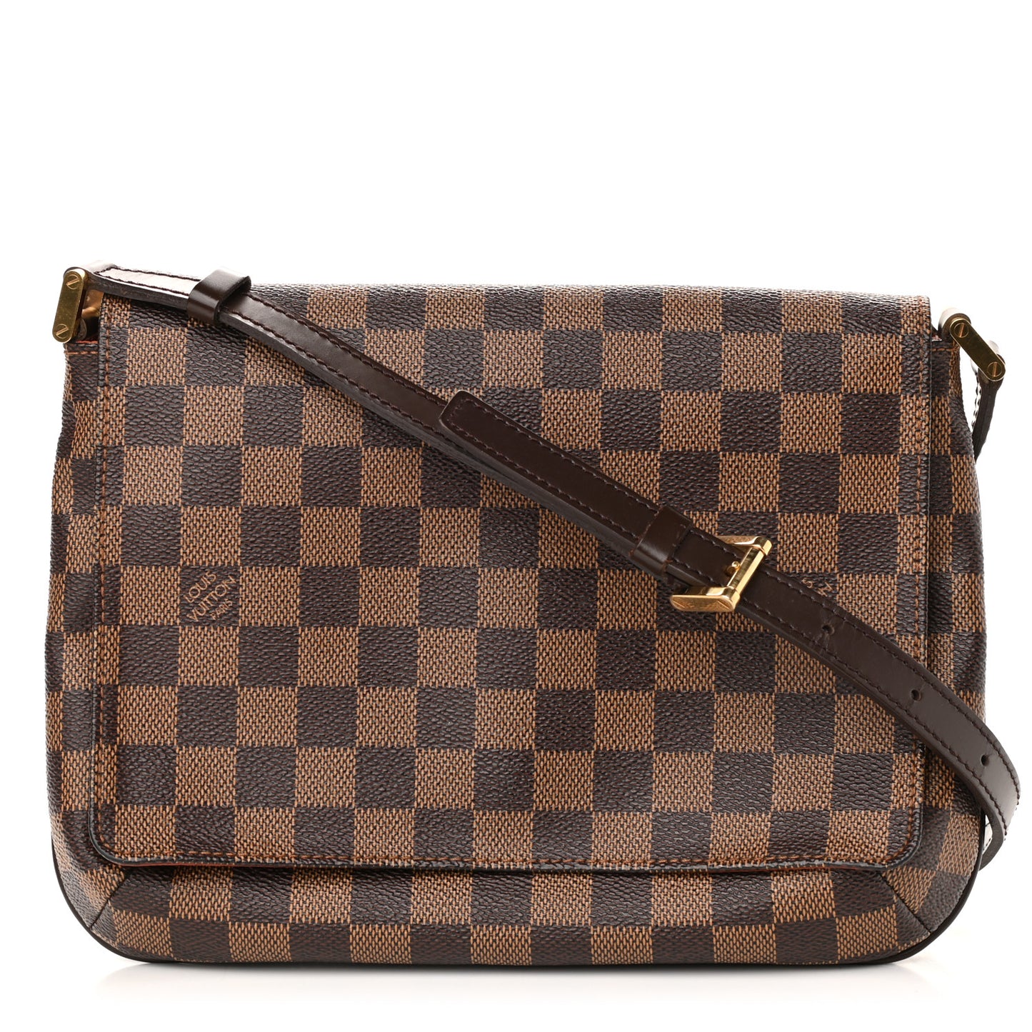 Damier Ebene Musette Tango Long Strap