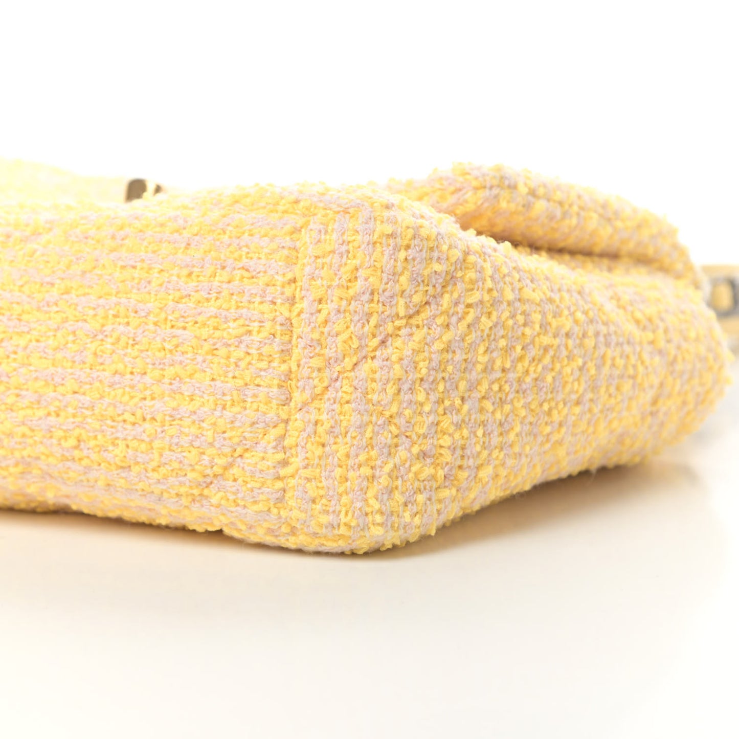 Tweed Quilted Medium Chanel 19 Flap Yellow Pink