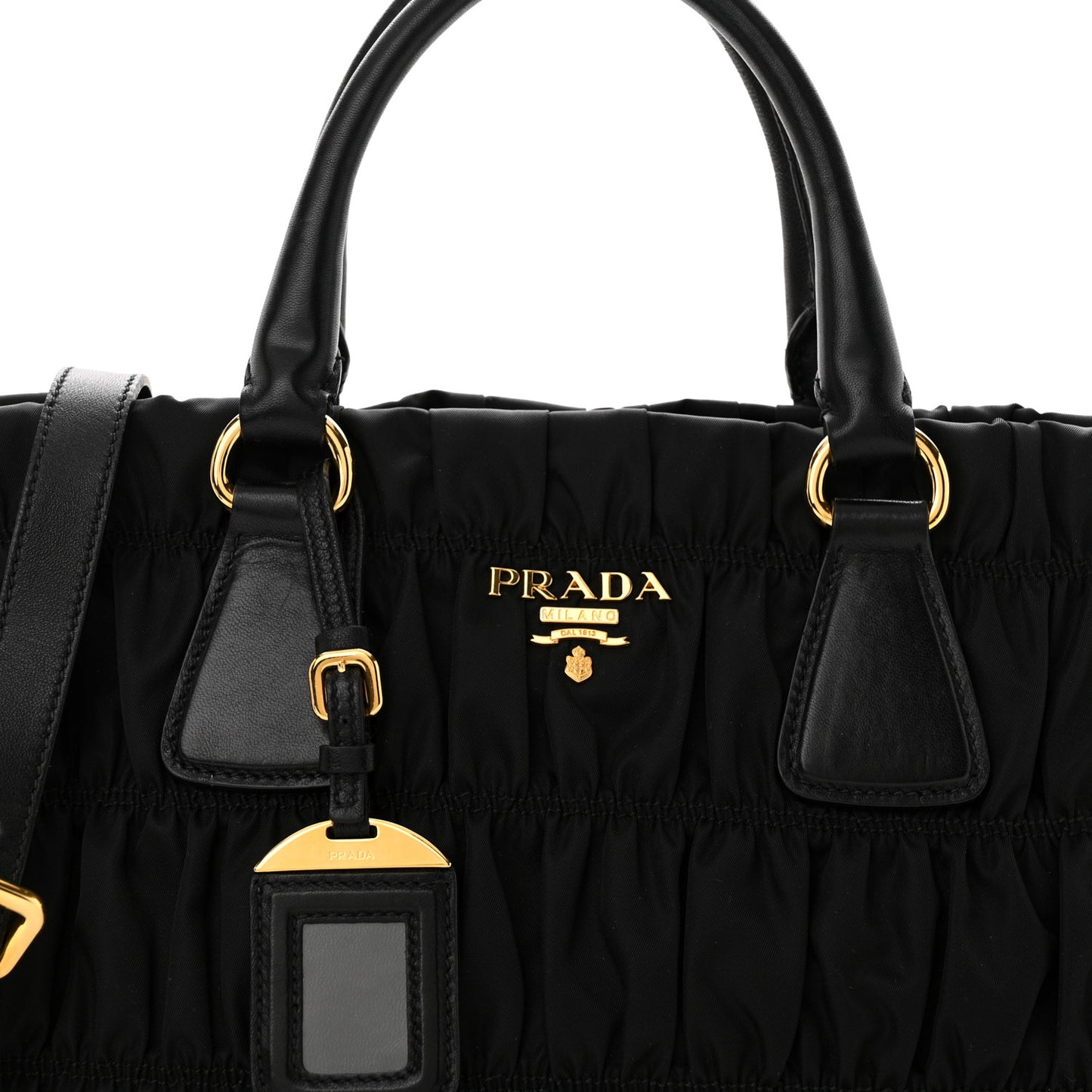 Tessuto Nylon Gaufre Tote Black