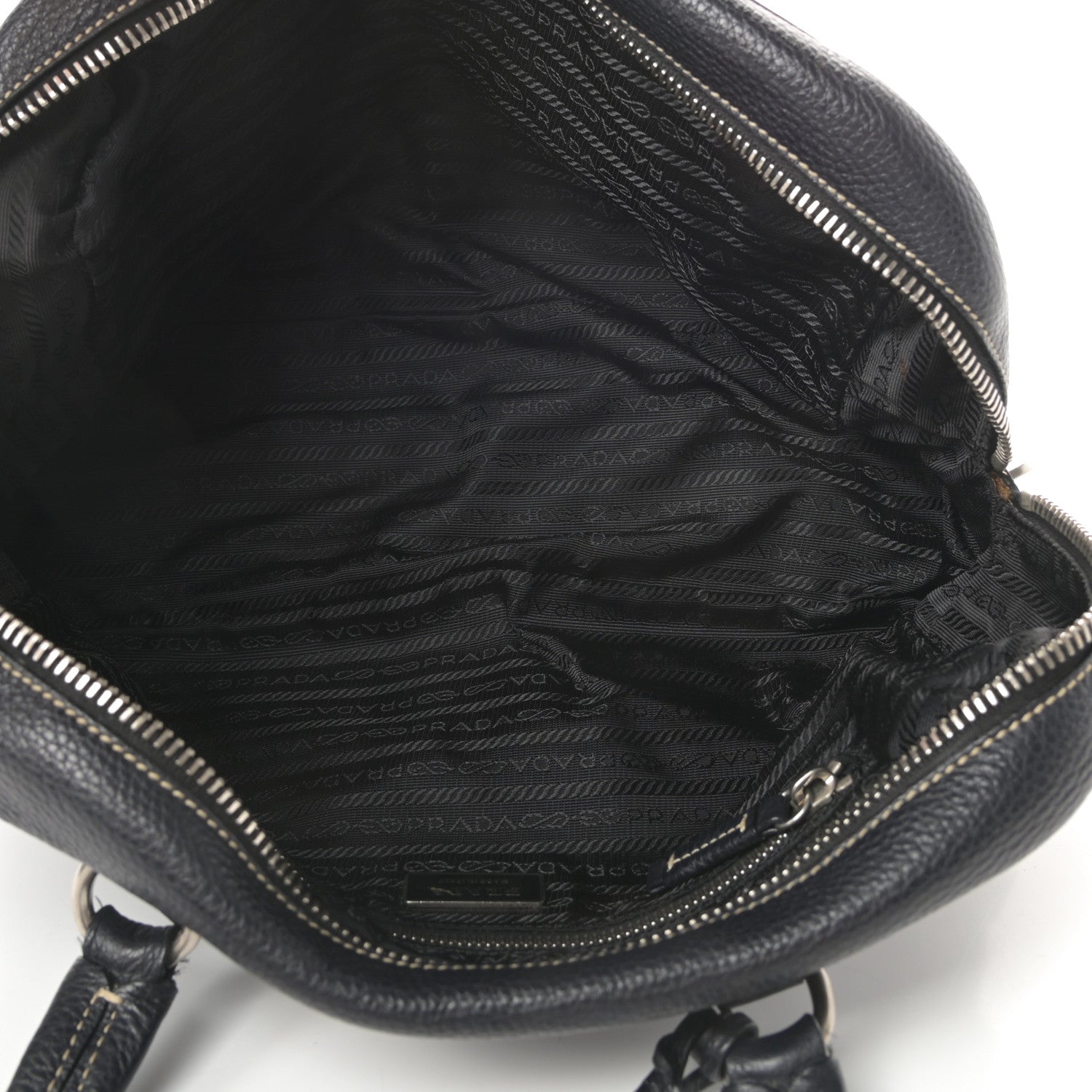 Prada Vitello Daino Bowler Black 5 of 14