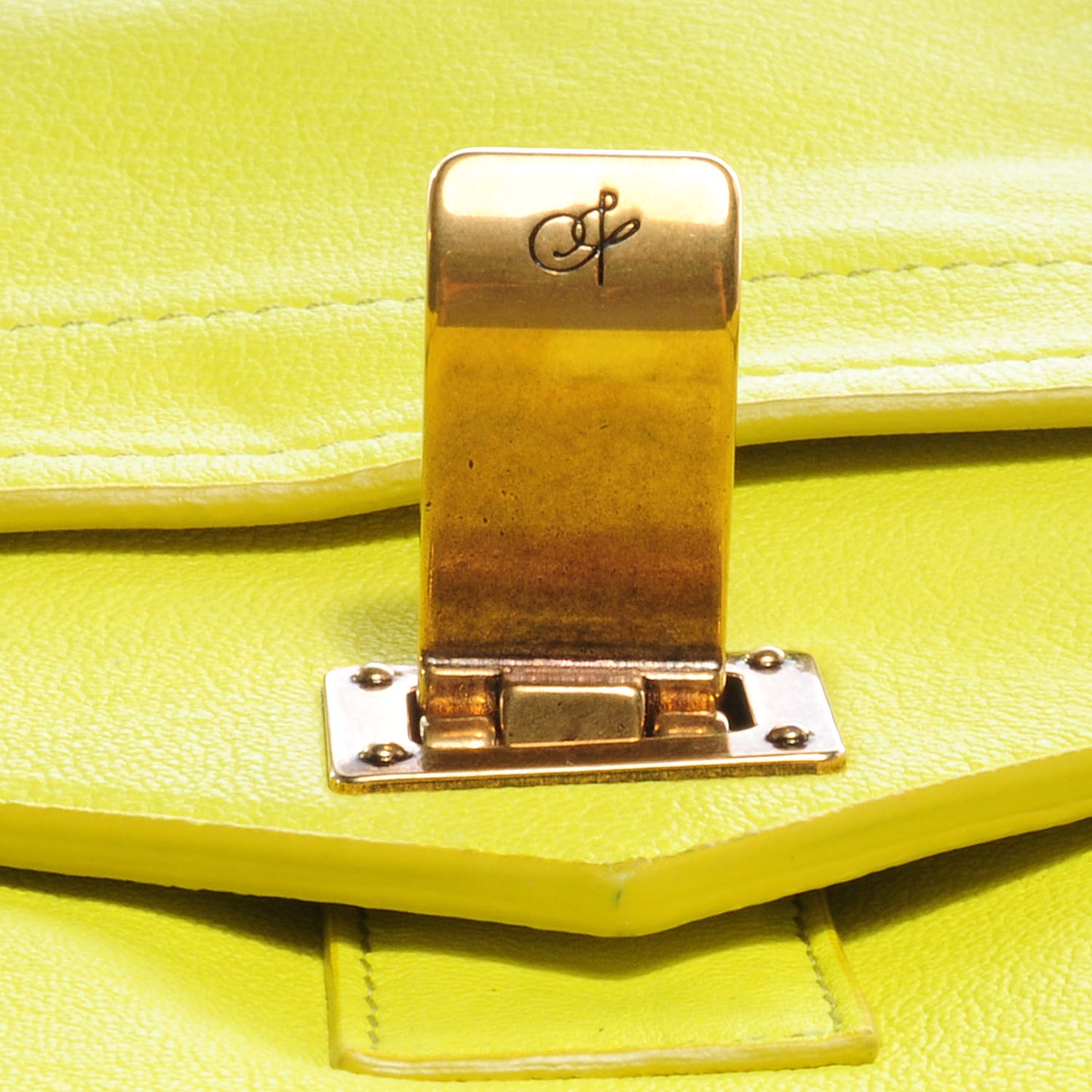 Leather PS1 Tote Citron
