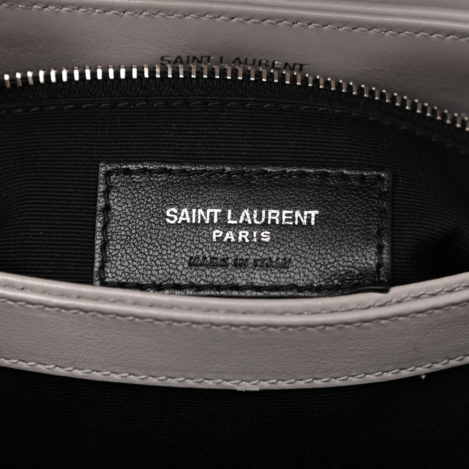 Saint Laurent Calfskin Y Quilted Monogram Toy Loulou Satchel Granite 7 of 16