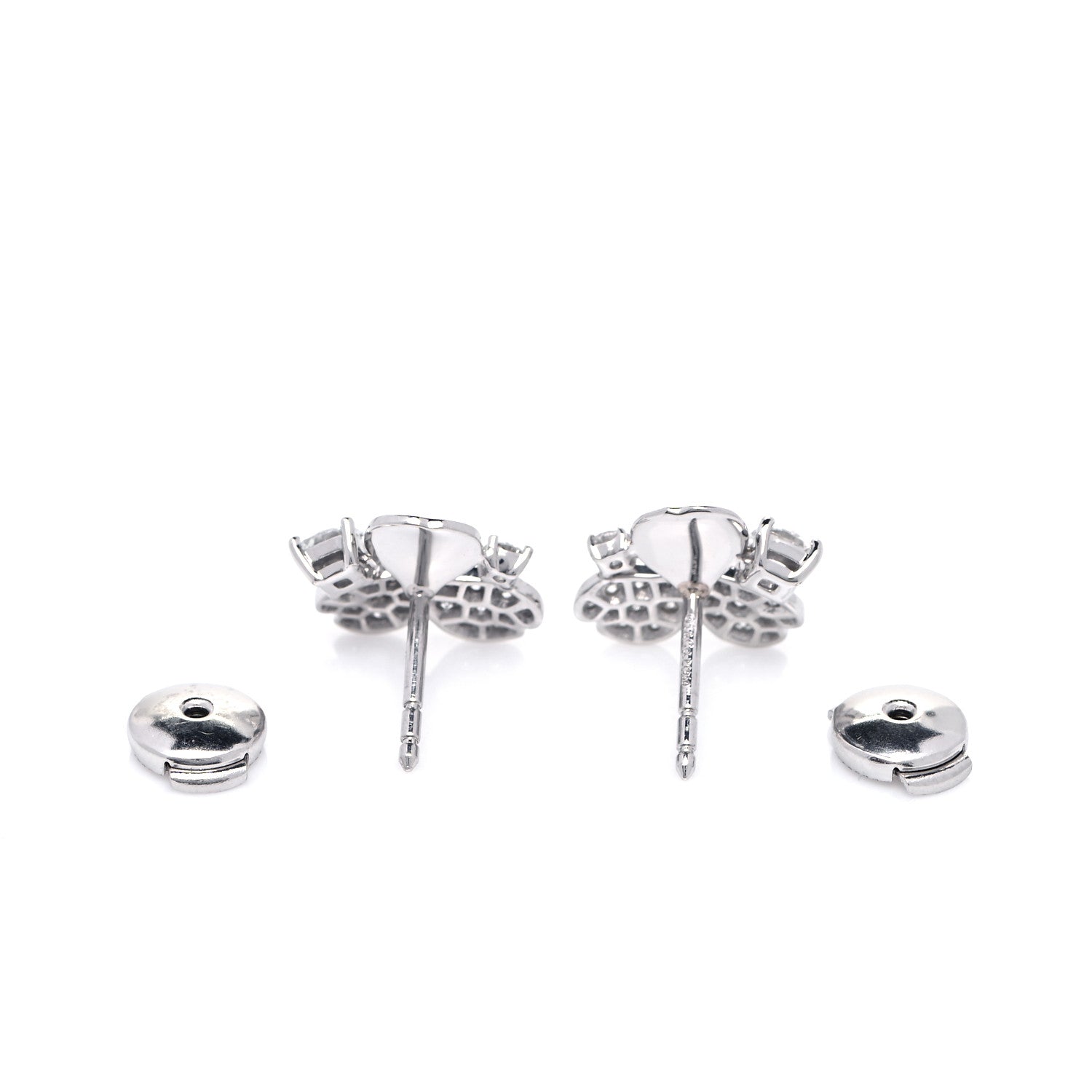 Tiffany Platinum Diamond Paper Flowers Cluster Earrings 3 of 6