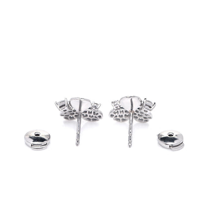 Tiffany Platinum Diamond Paper Flowers Cluster Earrings 3 of 6