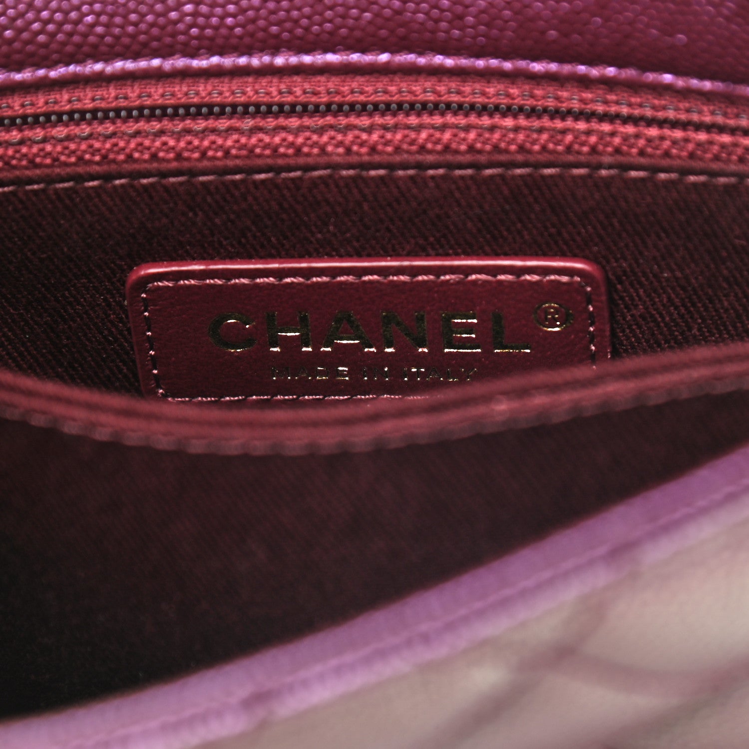 Chanel Iridescent Caviar Quilted Extra Mini Coco Handle Flap Purple 6 of 10