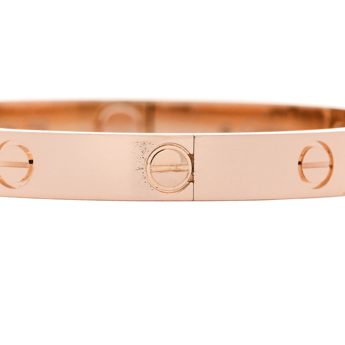 18K Pink Gold 4 Diamond LOVE Bracelet 17