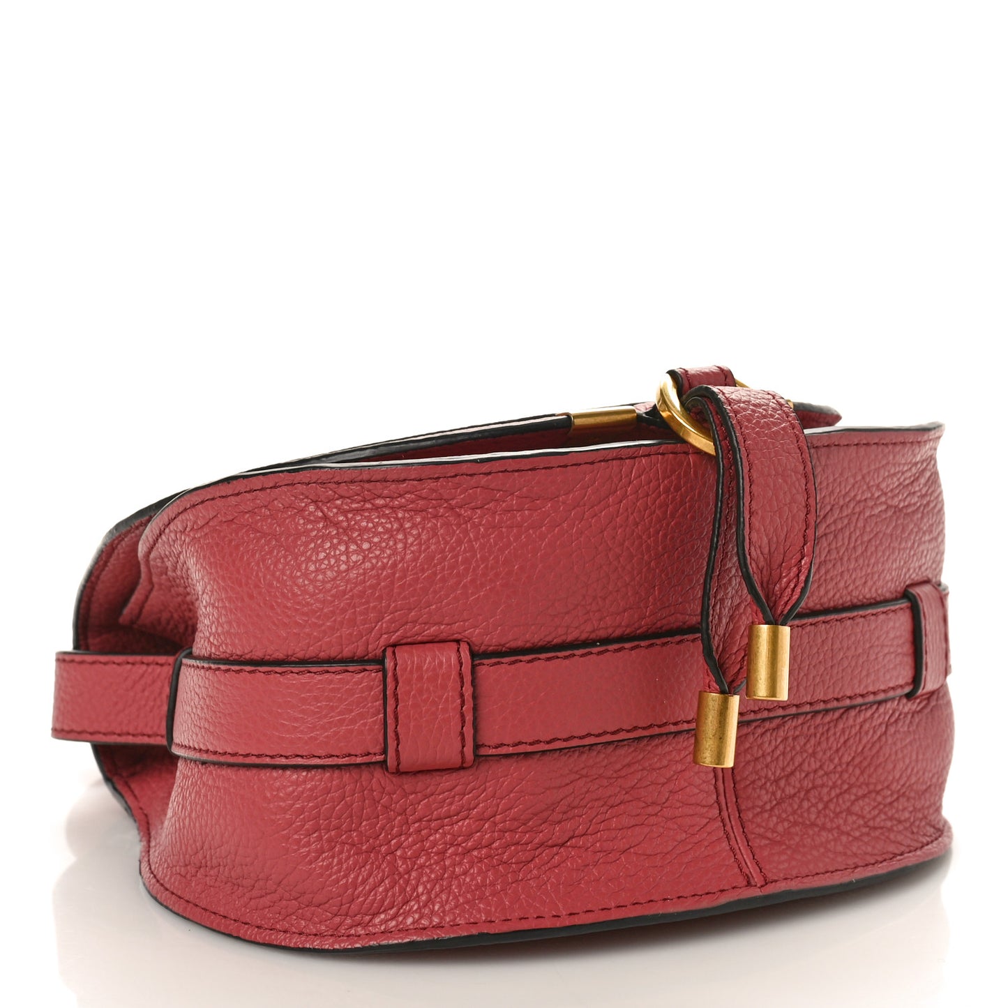 Calfskin Mini Marcie Round Crossbody Bag Rusty Pink