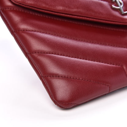 Saint Laurent Calfskin Y Quilted Monogram Loulou Flap Bag Palissandre 9 of 11