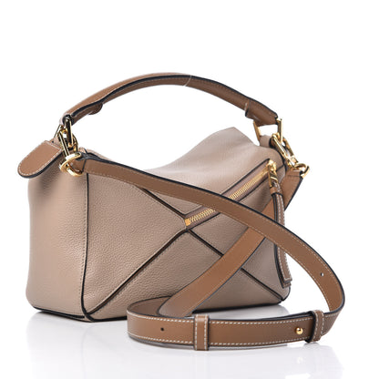 Loewe Grained Calfskin Small Puzzle Bag Sand Mink 3 of 9