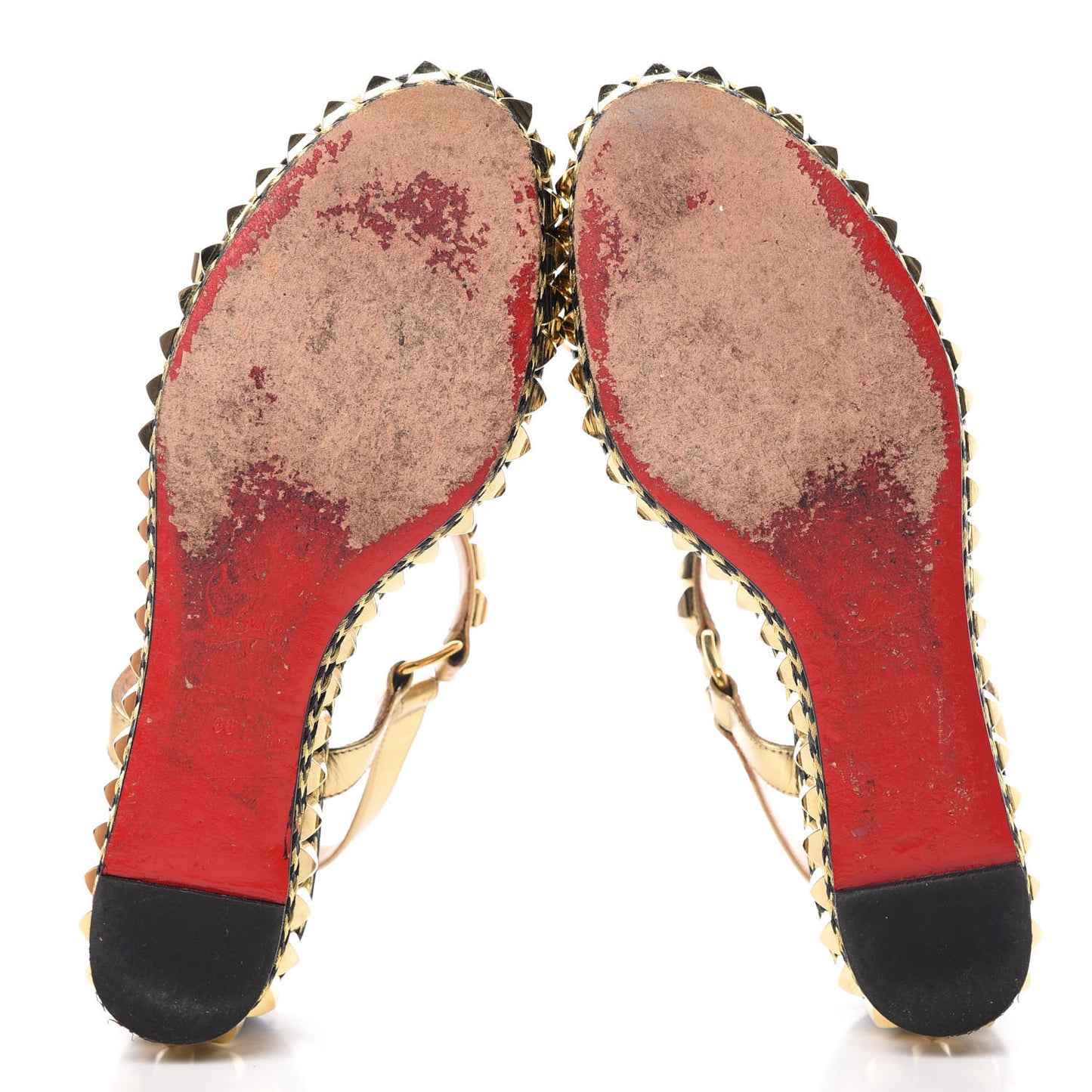 Specchio Suede Rope Cataclou 60 Platform Sandals 38 Gold Black