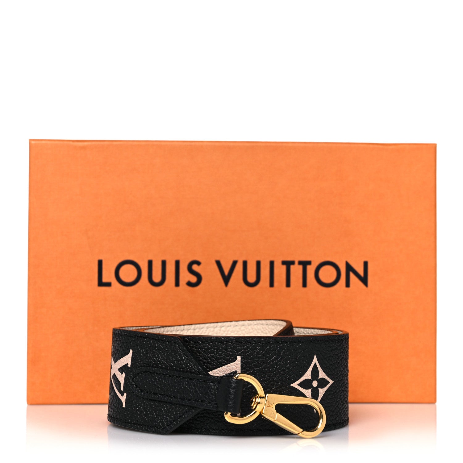 Louis Vuitton Empreinte Monogram Bandouliere Shoulder Strap Black Beige 6 of 6
