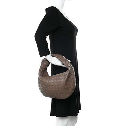Bottega Veneta Nappa Intrecciato Teen Jodie Hobo Dark Taupe 3 of 11