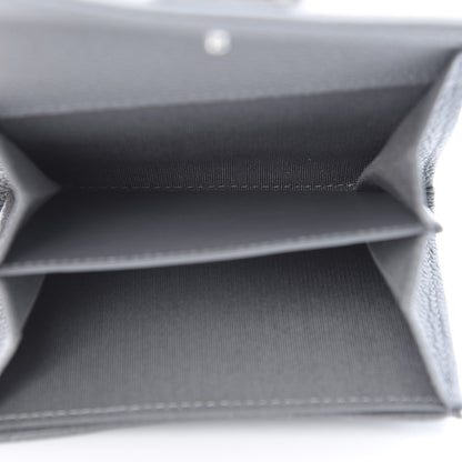 Chanel Caviar Chevron Quilted Boy Flap Card Holder Grey 5 of 9