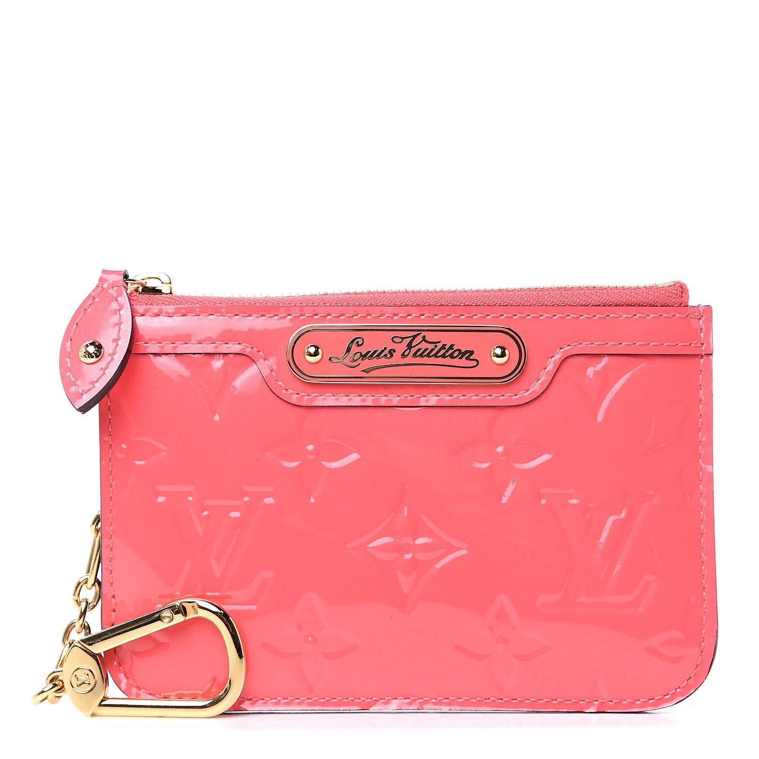 Louis Vuitton Vernis Key Pouch Rose Litchi 1 of 8
