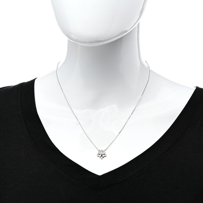 Van Cleef & Arpels 18K White Gold Diamond Mini Lotus Pendant Necklace 2 of 5