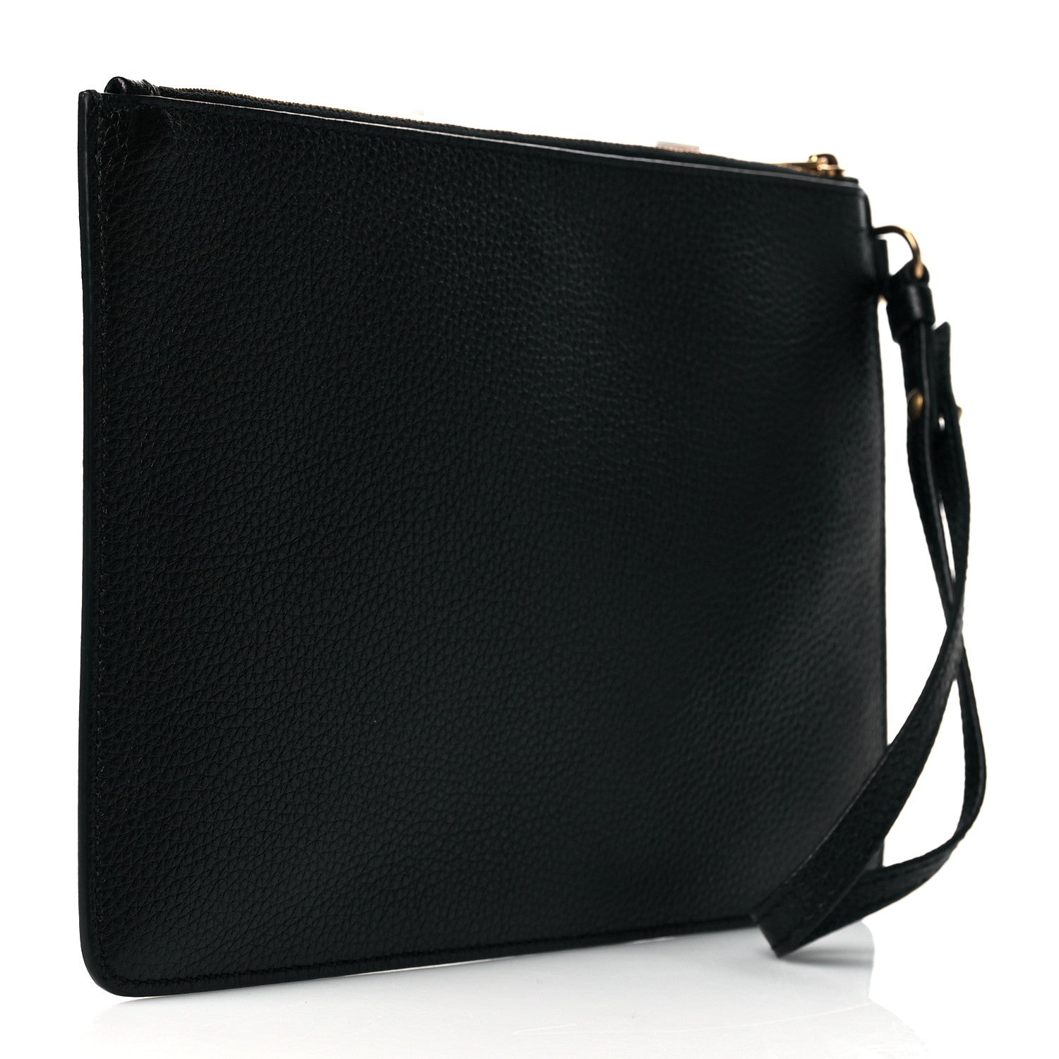 Salvatore Ferragamo Calfskin Wristlet Clutch Black 3 of 8