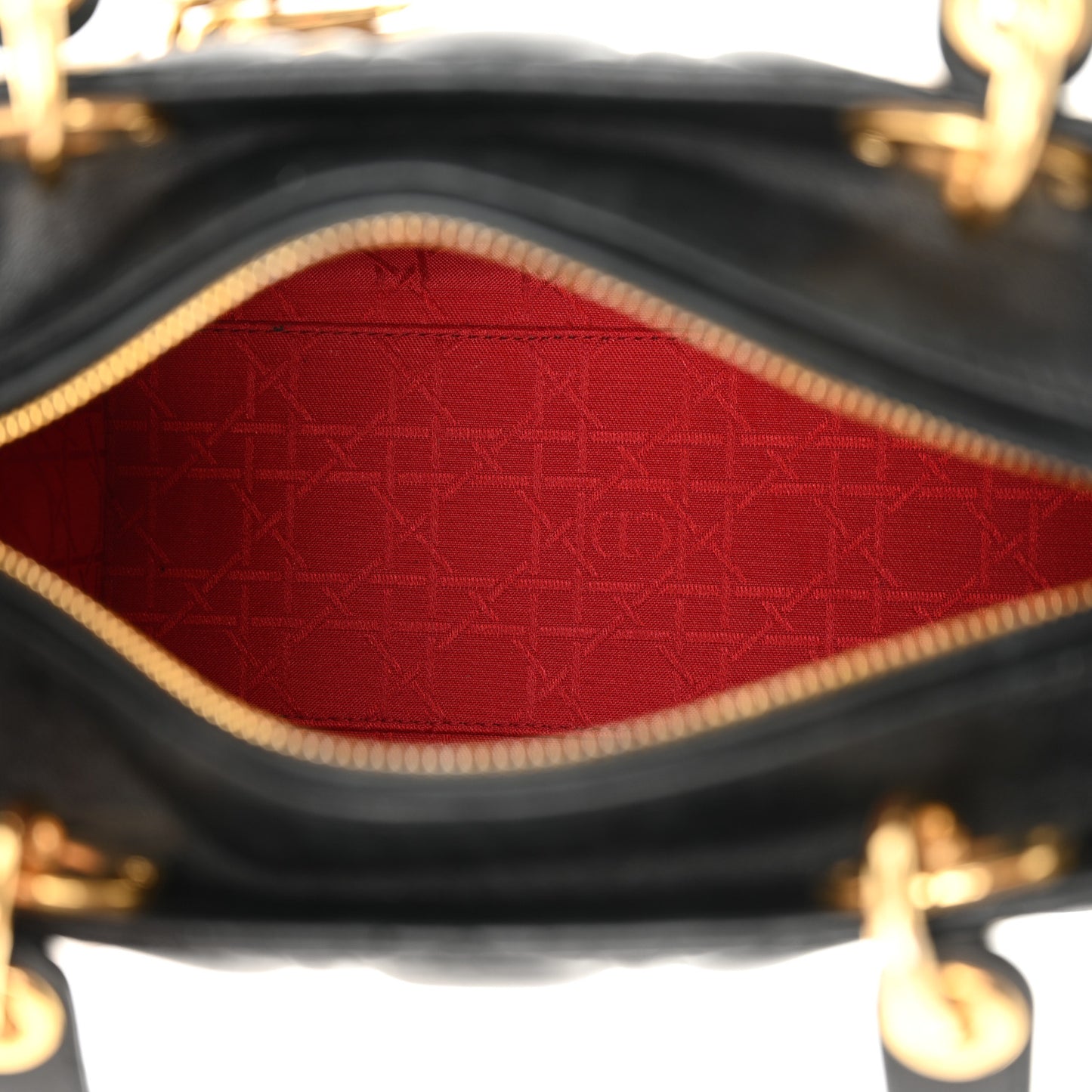 Lambskin Cannage Medium Lady Dior Black