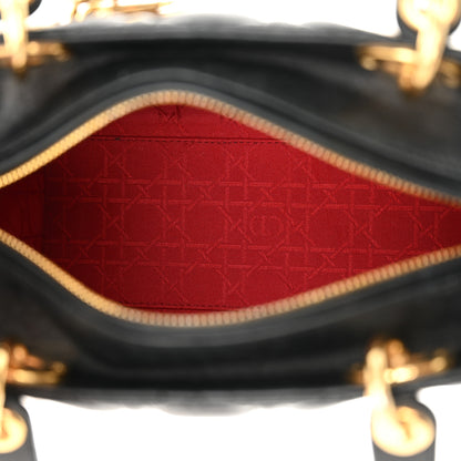 Christian Dior Lambskin Cannage Medium Lady Dior Black 5 of 11