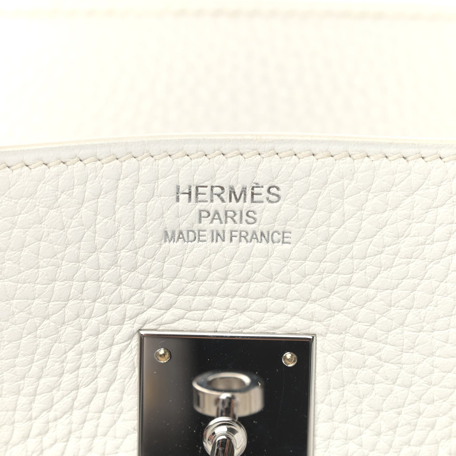 Hermes Taurillon Clemence Birkin 35 White 5 of 10