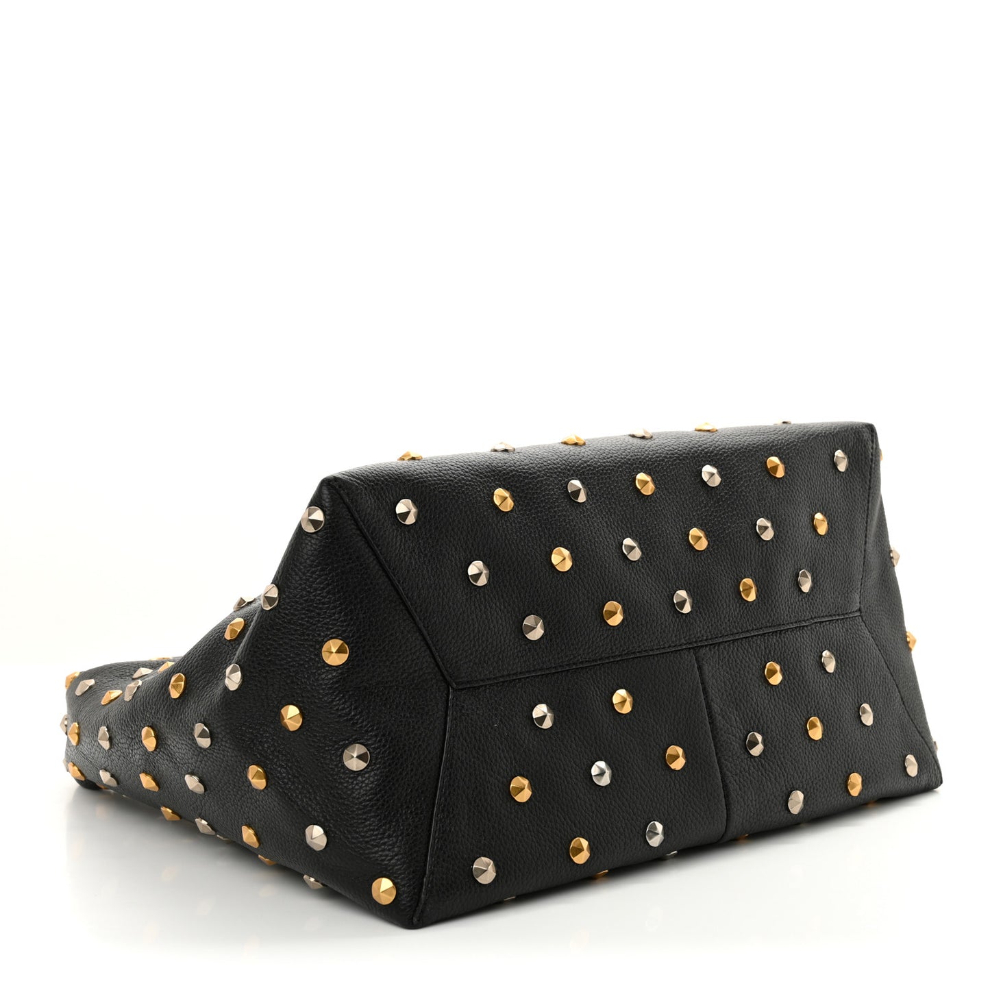 Grained Calfskin  Glam Studs The Sack Bag Black