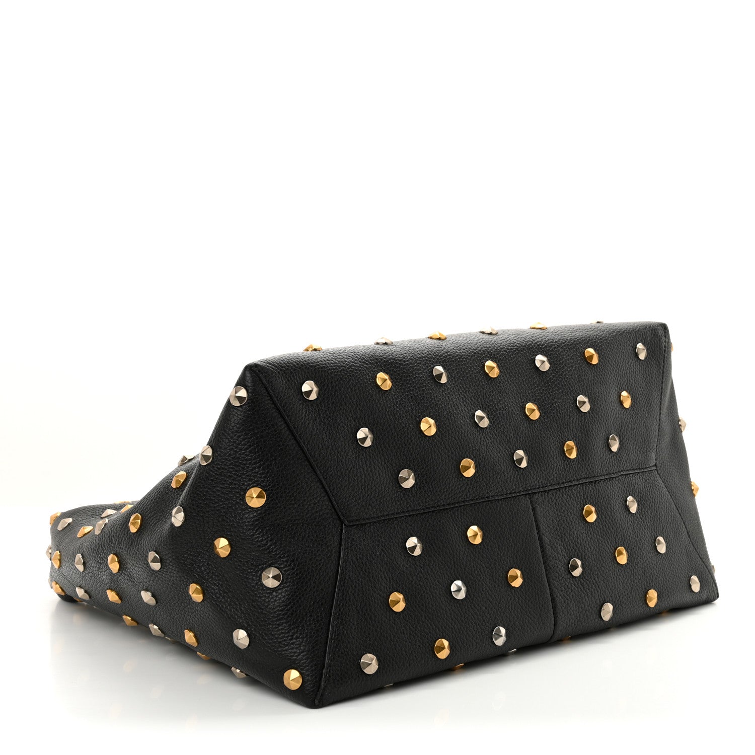 Marc Jacobs Grained Calfskin  Glam Studs The Sack Bag Black 4 of 10