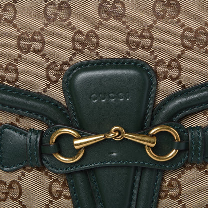 Gucci Monogram Calfskin Medium Lady Web Shoulder Bag Beige Green 5 of 8