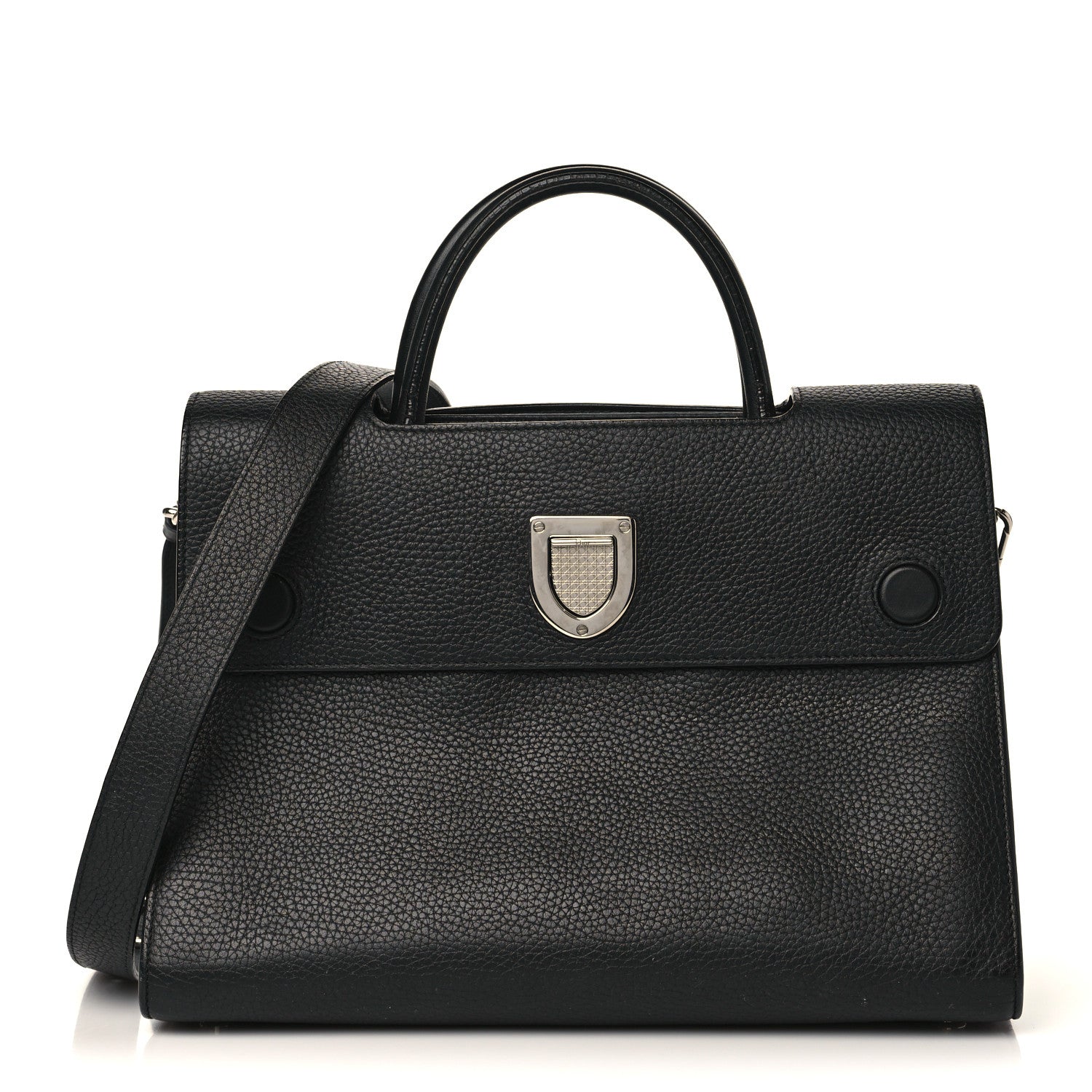Christian Dior Grained Calfskin Medium Diorever Flap Black 1 of 11