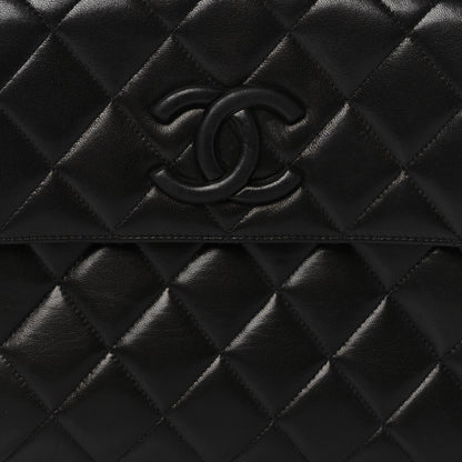 Chanel Lambskin Quilted CC Single Flap Shoulder Bag Black 7 of 10