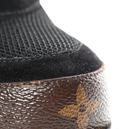 Louis Vuitton Suede Calfskin Monogram Star Trail Ankle Boots 40 Black 11 of 16