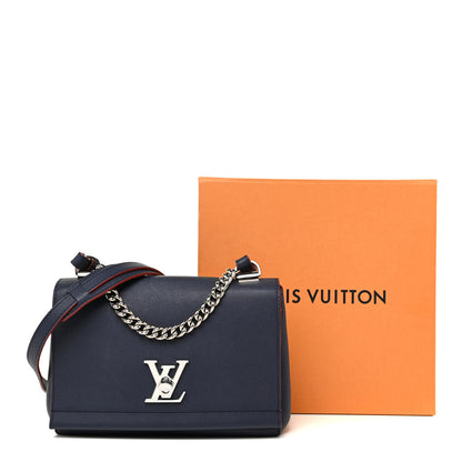 Louis Vuitton Calfskin Lockme II Chain Bag BB Marine Rouge 12 of 12