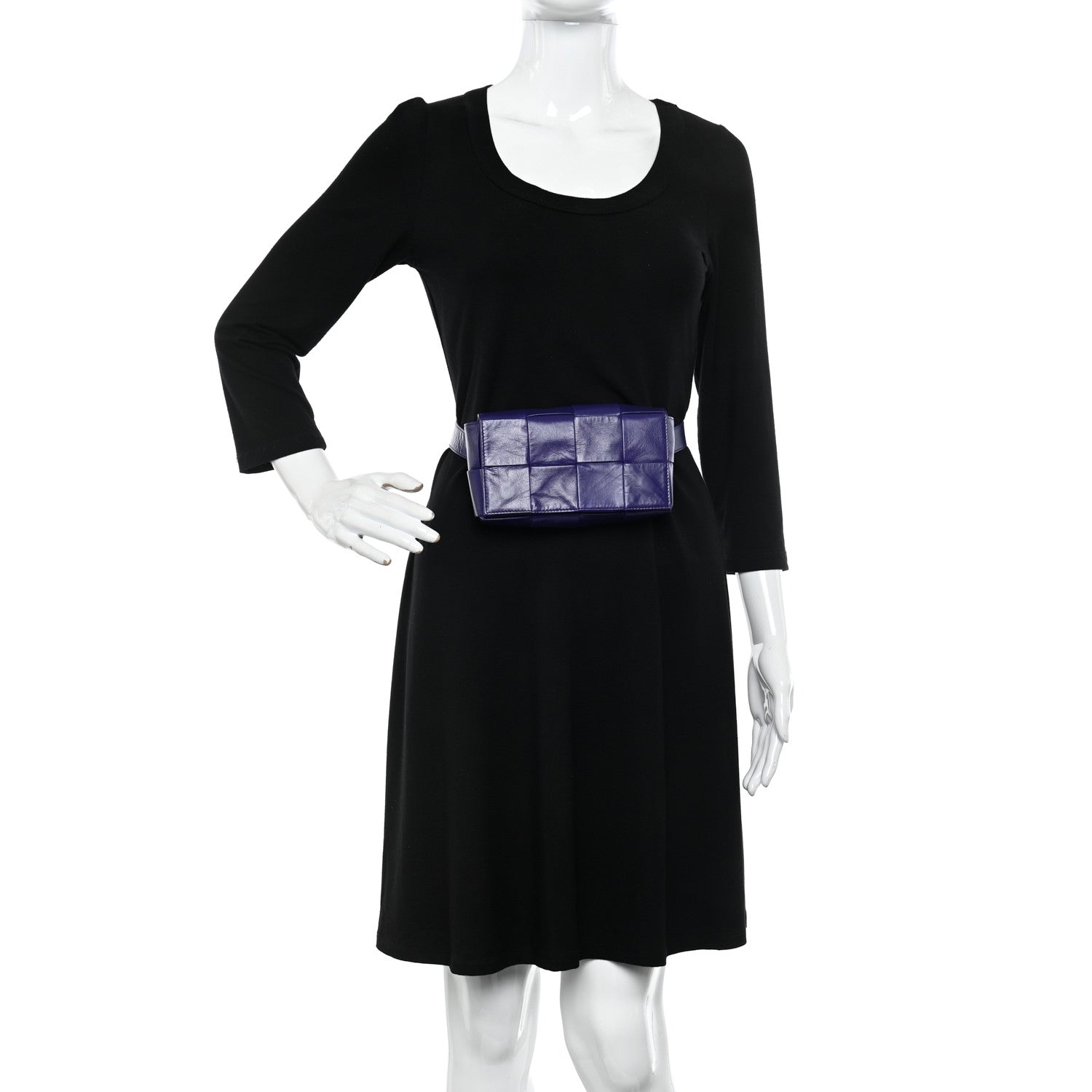 Bottega Veneta Paper Calfskin Intreccio Cassette Belt Bag Unicorn 2 of 11