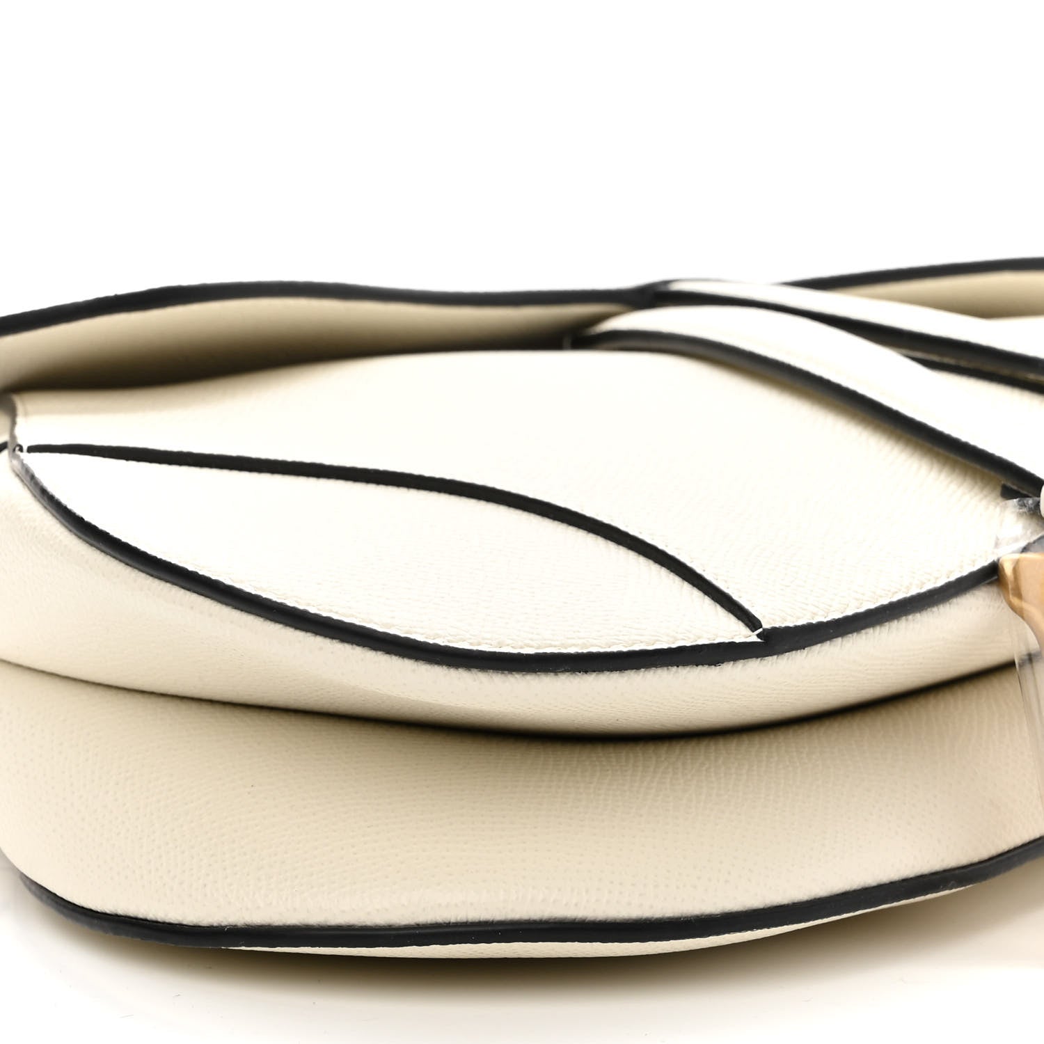 Christian Dior Grained Calfskin Saddle Bag With Strap Latte 9 of 10