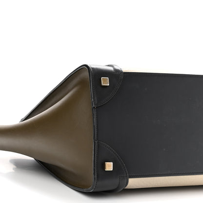 Celine Elephant Calfskin Mini Tri-Color Luggage Chalk 8 of 11