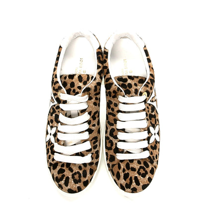 Louis Vuitton Calfskin Pony Hair Leopard Monogram Frontrow Sneakers 35.5 4 of 6