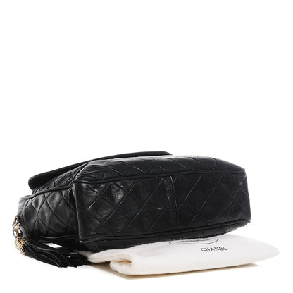 Chanel Lambskin Quilted Tassel Camera Case Black 4 of 8
