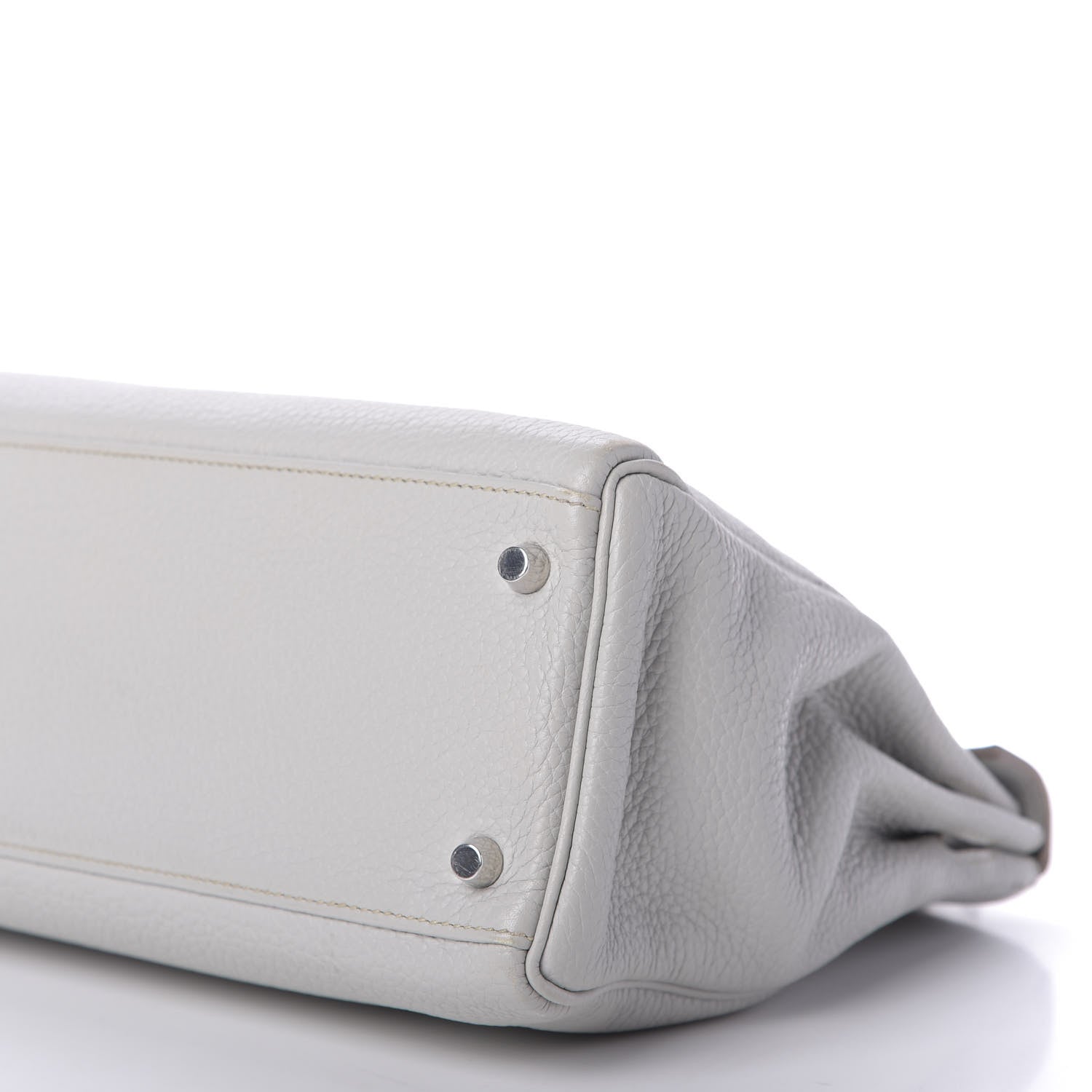 Hermes Taurillon Clemence Kelly Retourne 32 Gris Perle 7 of 13