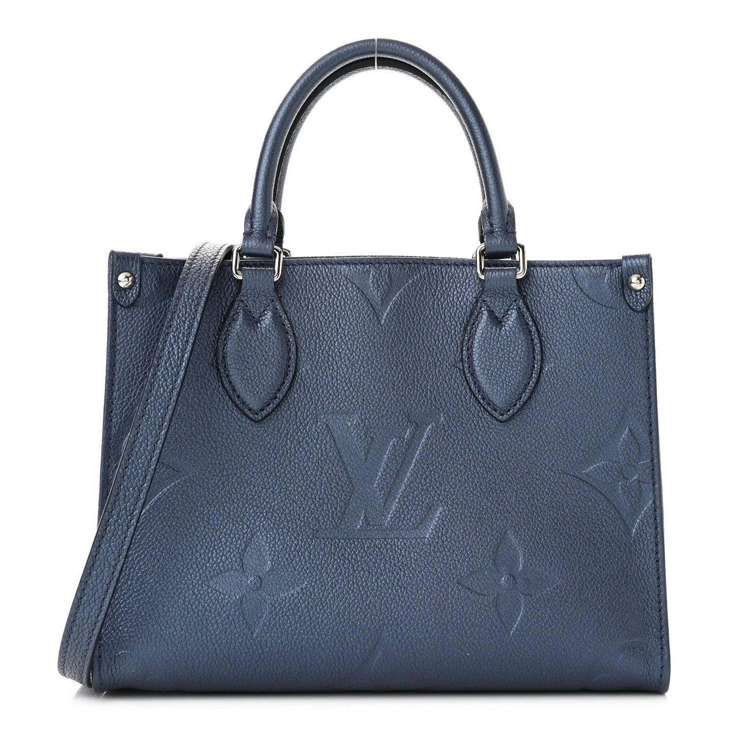 Metallic Empreinte Monogram Giant Onthego PM Navy Nacre