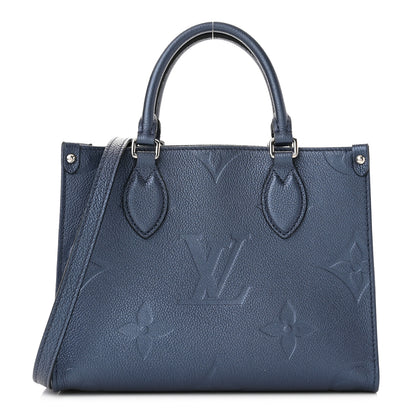 Louis Vuitton Metallic Empreinte Monogram Giant Onthego PM Navy Nacre 1 of 10