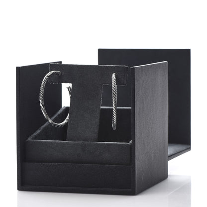 David Yurman Sterling Silver 14K Yellow Gold Medium Cable Classics Hoop Earrings 5 of 5