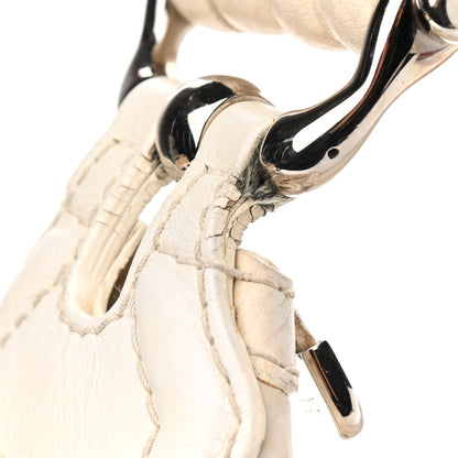 Gucci Guccissima Medium Techno Horsebit Hobo White 17 of 20