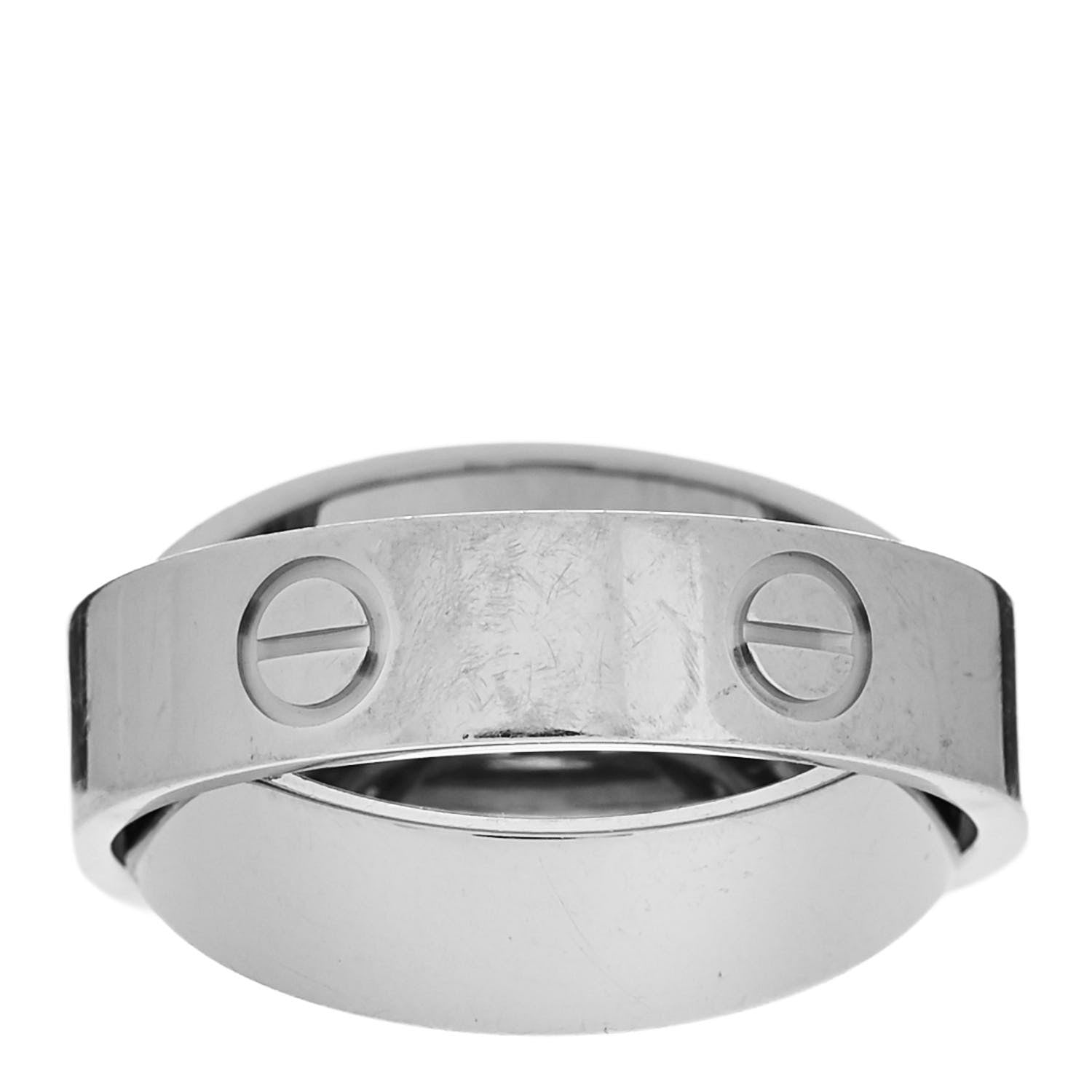 Cartier 18K White Gold 5.5mm Astro LOVE Ring 54 7 3 of 5