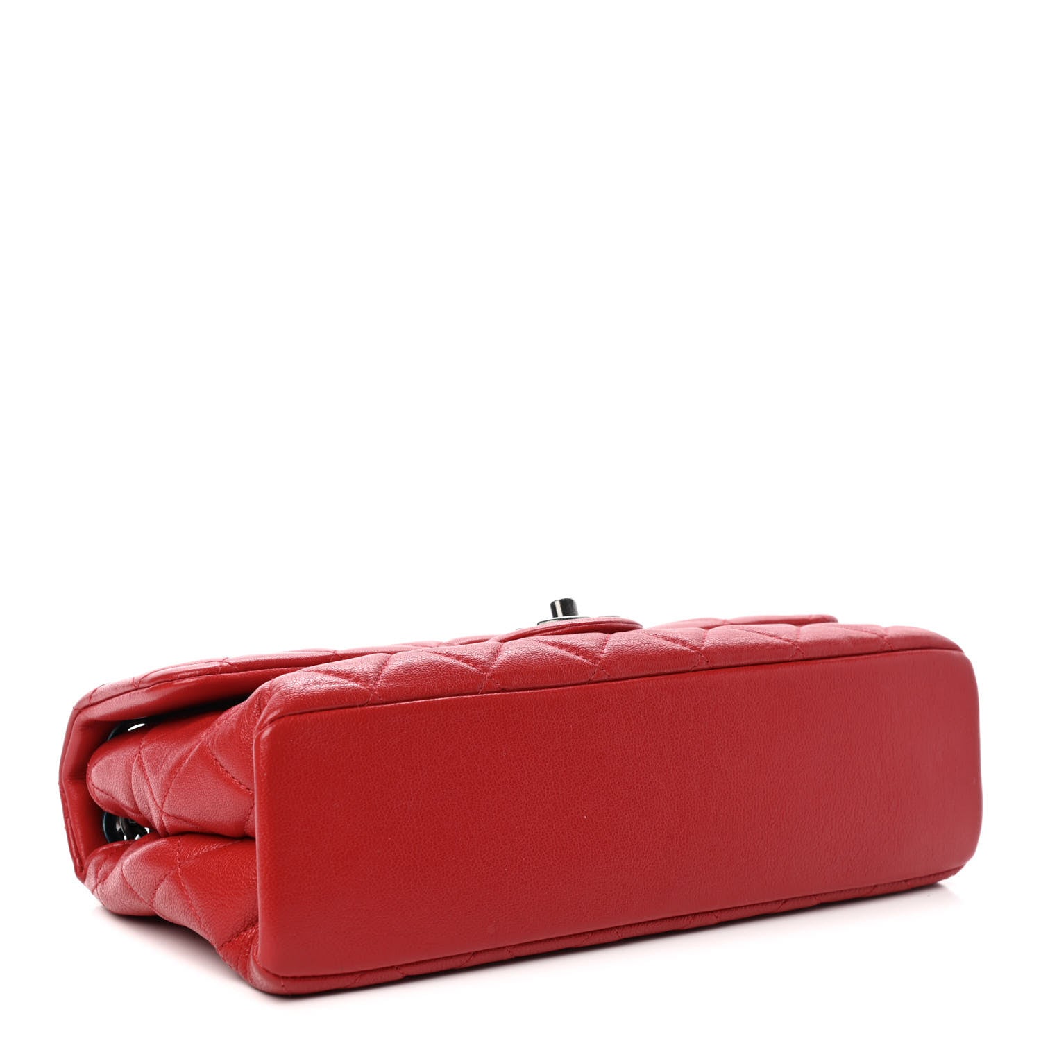 Chanel Shiny Lambskin Quilted Medium Burgundy Rocks Flap Red 3 of 4