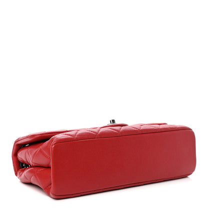 Chanel Shiny Lambskin Quilted Medium Burgundy Rocks Flap Red 3 of 4