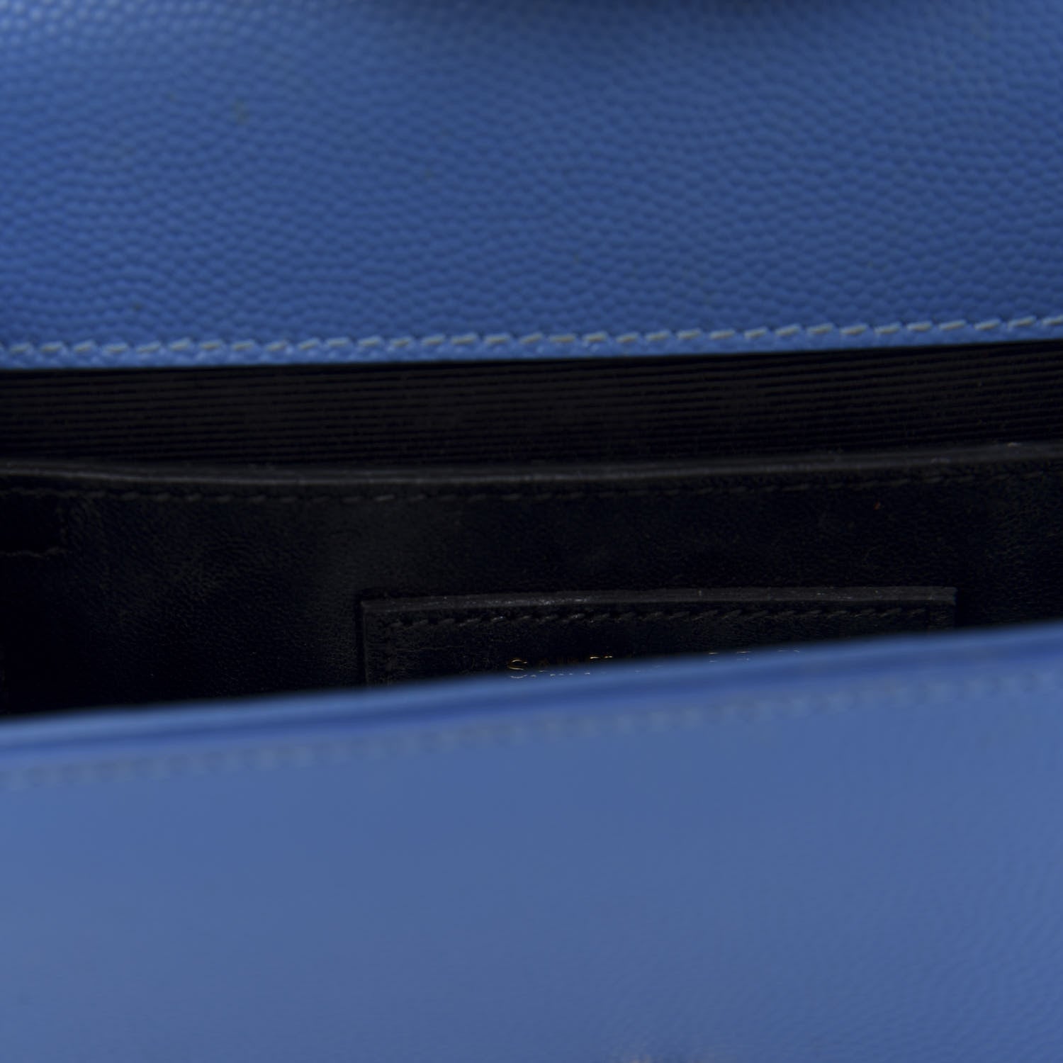 Saint Laurent Grain De Poudre Small Classic Monogram Kate Satchel Blue Clair 9 of 12