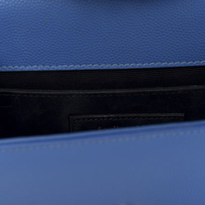 Saint Laurent Grain De Poudre Small Classic Monogram Kate Satchel Blue Clair 9 of 12