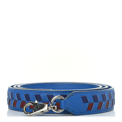 Hermes Epsom 25mm Tressage Shoulder Strap Blue Zellige Blue Encre Rouge 1 of 4
