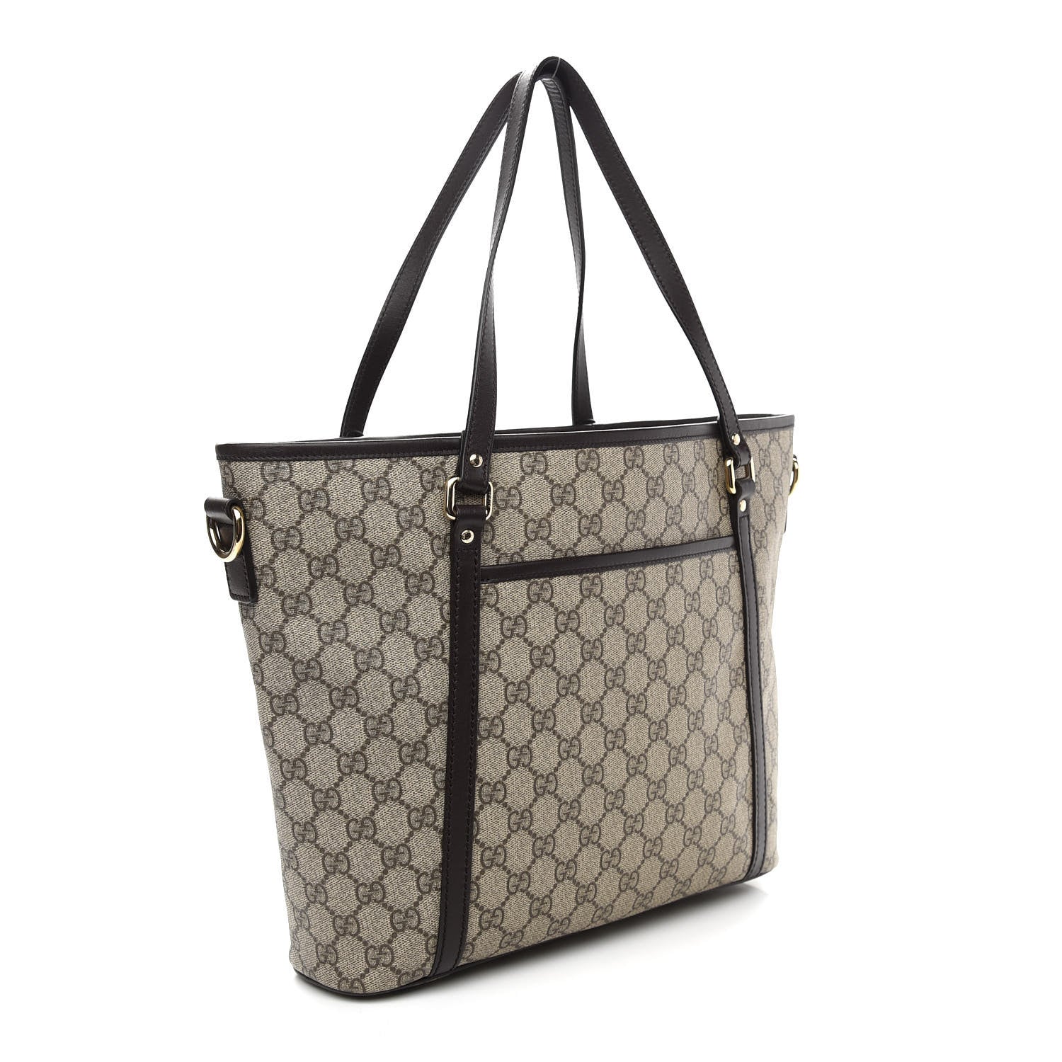 Gucci GG Supreme Monogram Medium Joy Tote Dark Brown 3 of 9