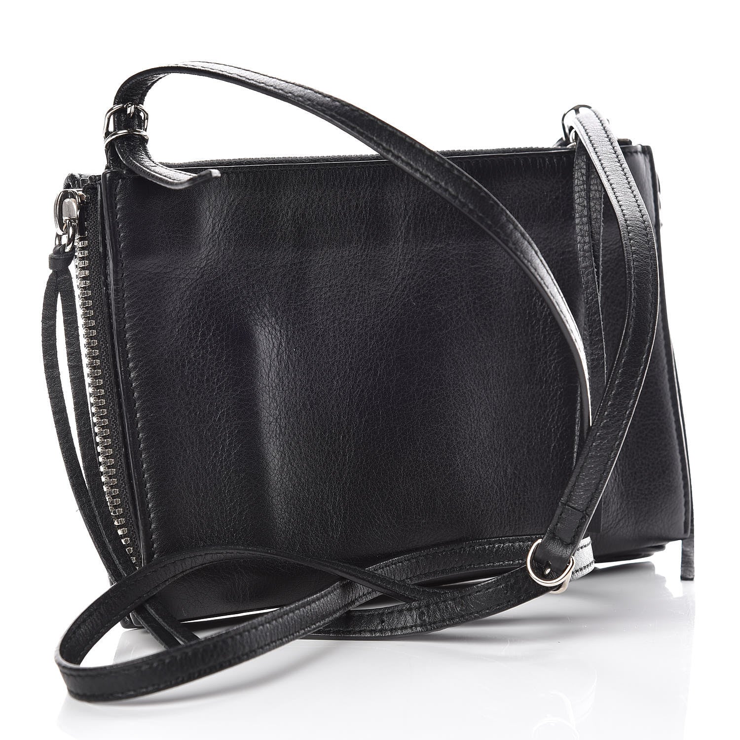 Balenciaga Veau Papier Triple XS Zip Around Crossbody Black 3 of 11