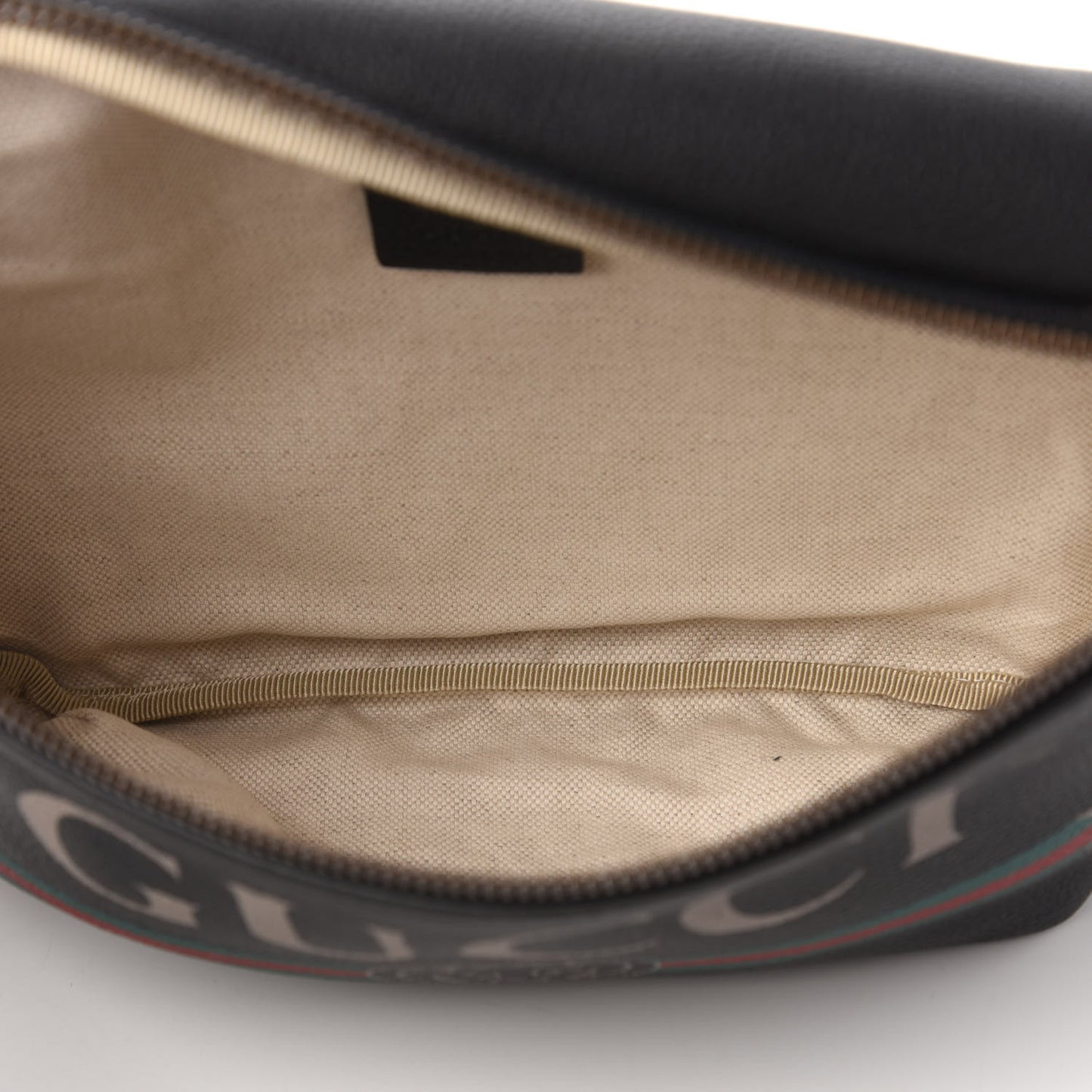 Grained Calfskin Logo Belt Bag Black