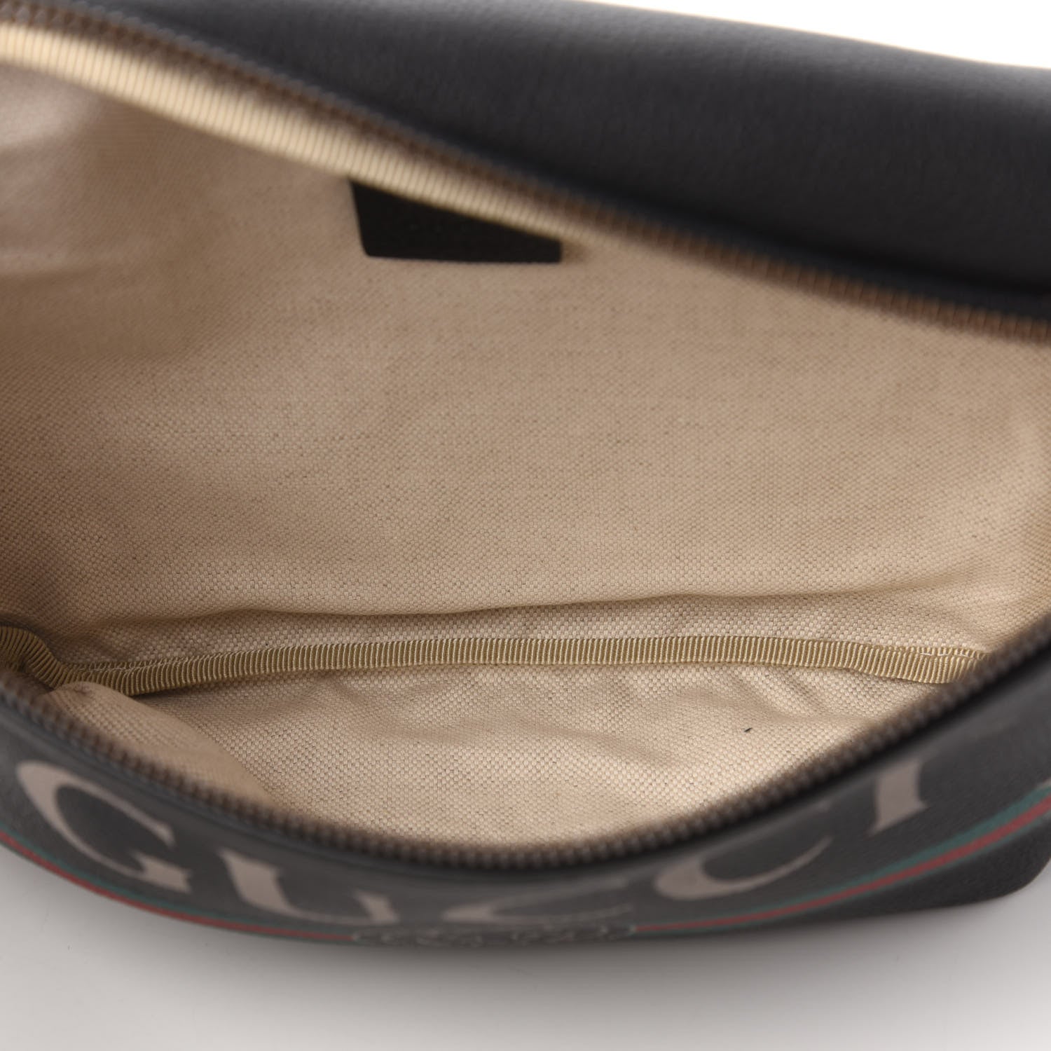 Gucci Grained Calfskin Logo Belt Bag Black 5 of 10